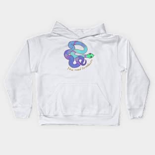 Cute watercolor snake you need to relax Kids Hoodie